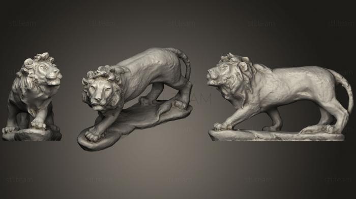 Статуэтки львы тигры сфинксы Лев на скале